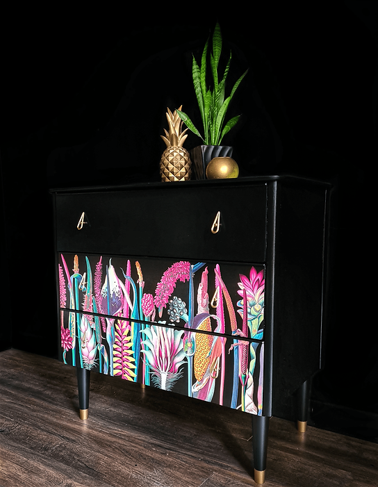 Montage: Classic Style in Old Chest of Drawers