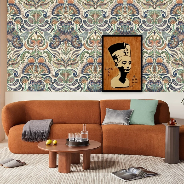 Indian Ethnic Wallpaper for a Bohemian-Inspired Home Interior