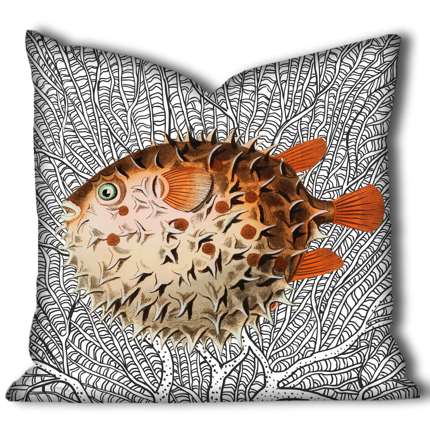 Vintage-style fish cushions for home décor