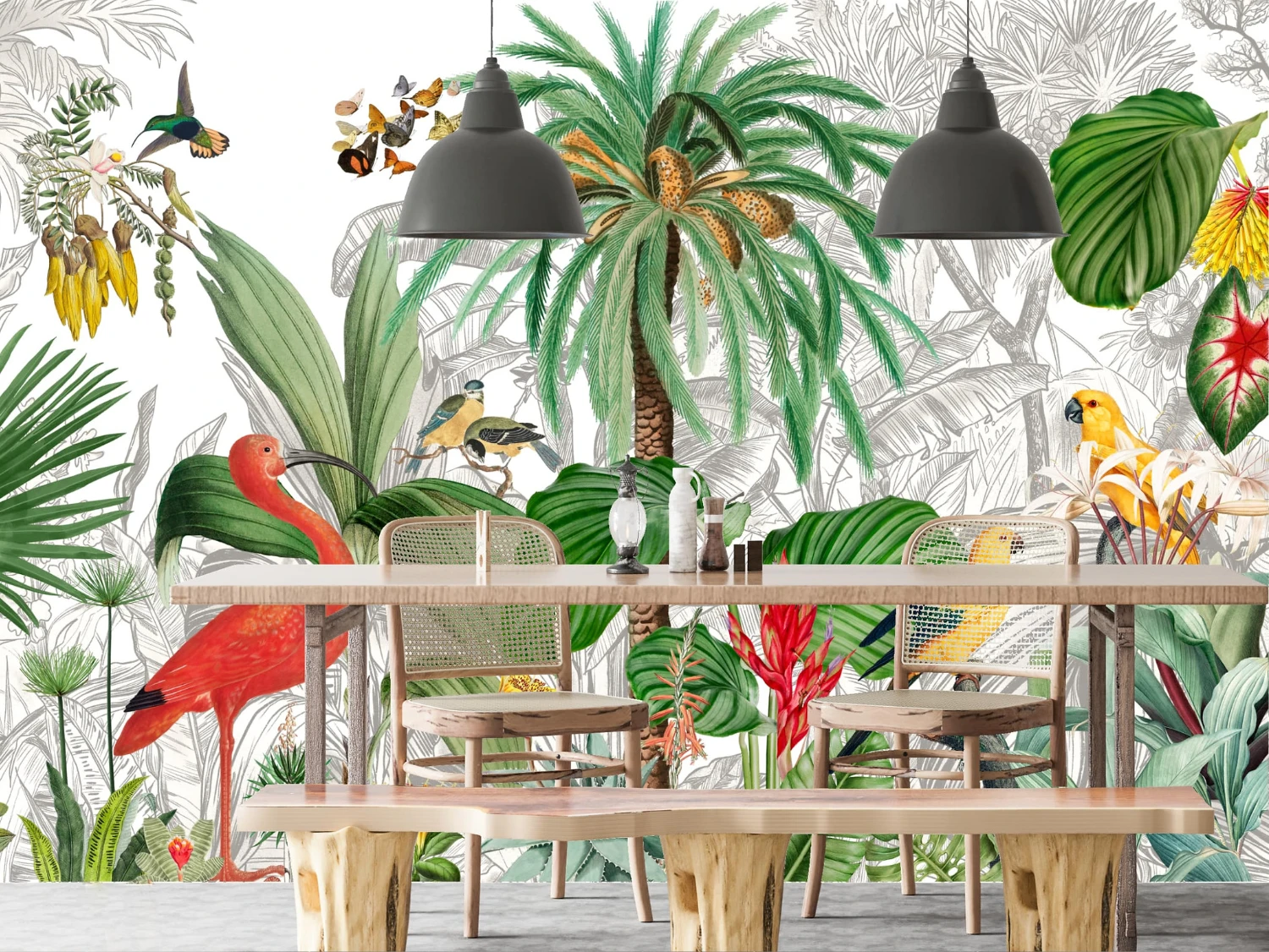 Paradise Jungle Mural for A Bold, Nature-Filled Feature Wall