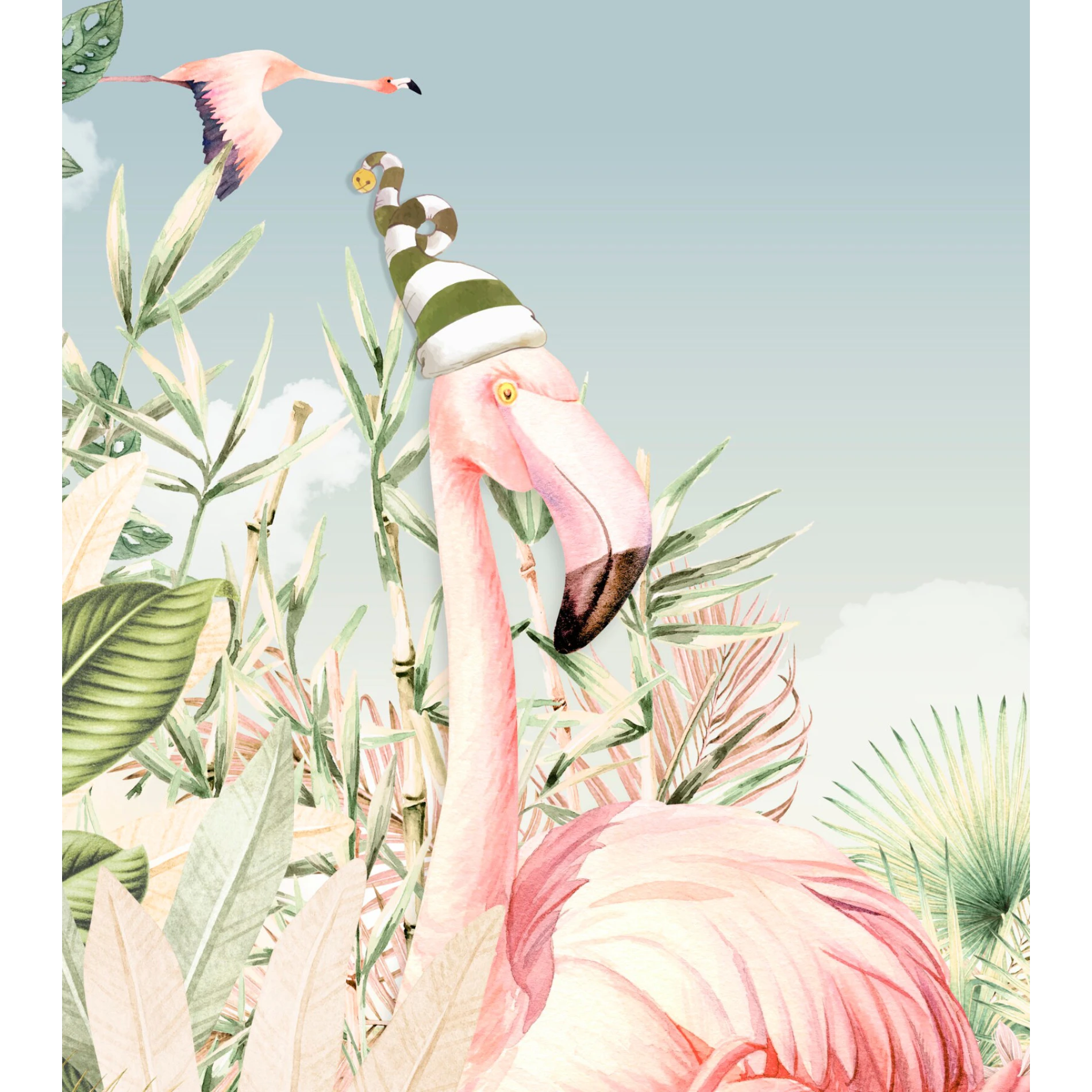 Flamingo Fun Mural for a Playful, Tropical Vibe in Your Home