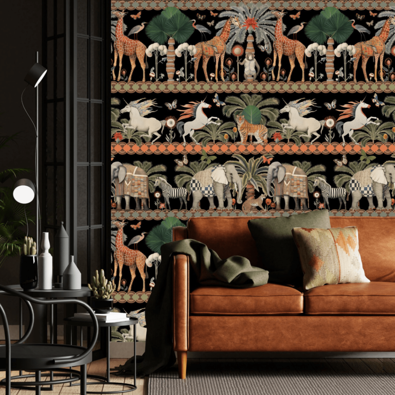 Whimsical fantasy forest wallpaper