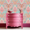 Pink Paisley wallpaper inspired by Indian textiles