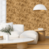 Rattan Effect Wallpaper for Organic Interiors