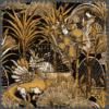 Japanese Rattan Black Gold for Oriental Charm in Home Decor