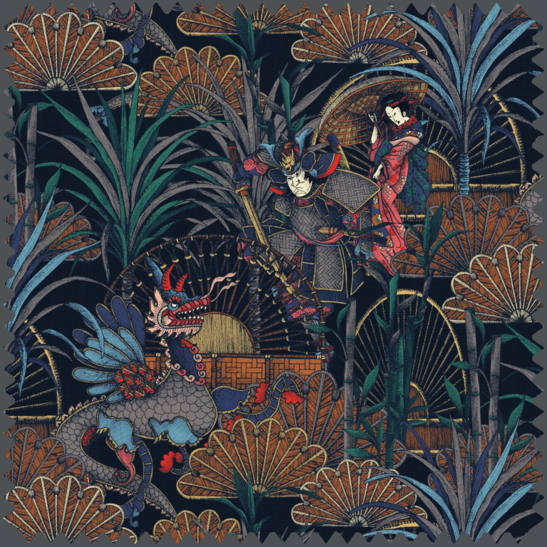 Japanese Rattan Fabric for Luxe Upholstery and Drapery