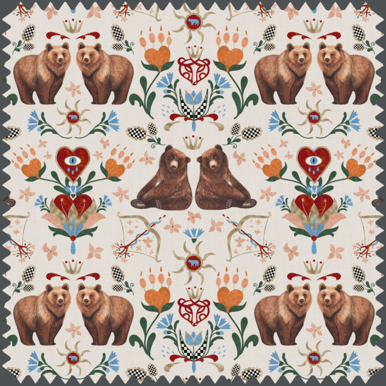 Bear Love Fabric for Kids Room Decor