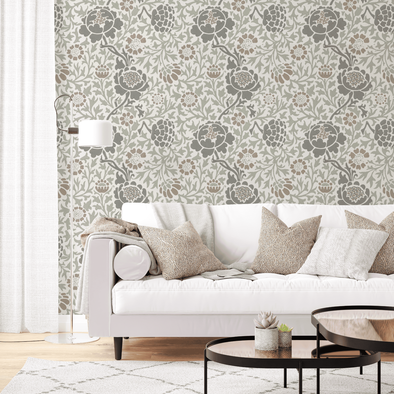 Alice Wallpaper for a Clean, Minimalist Scandinavian Interior