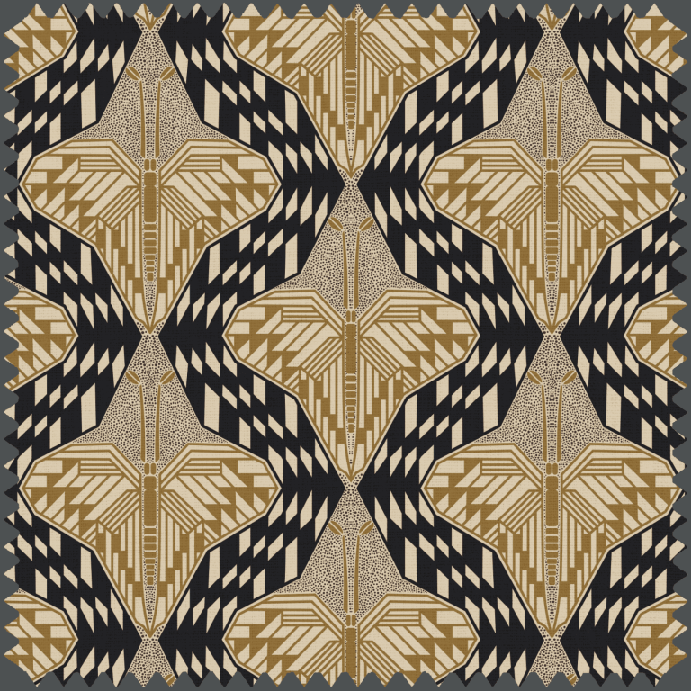 Black and Gold Flutter By Fabric for Stylish Interiors