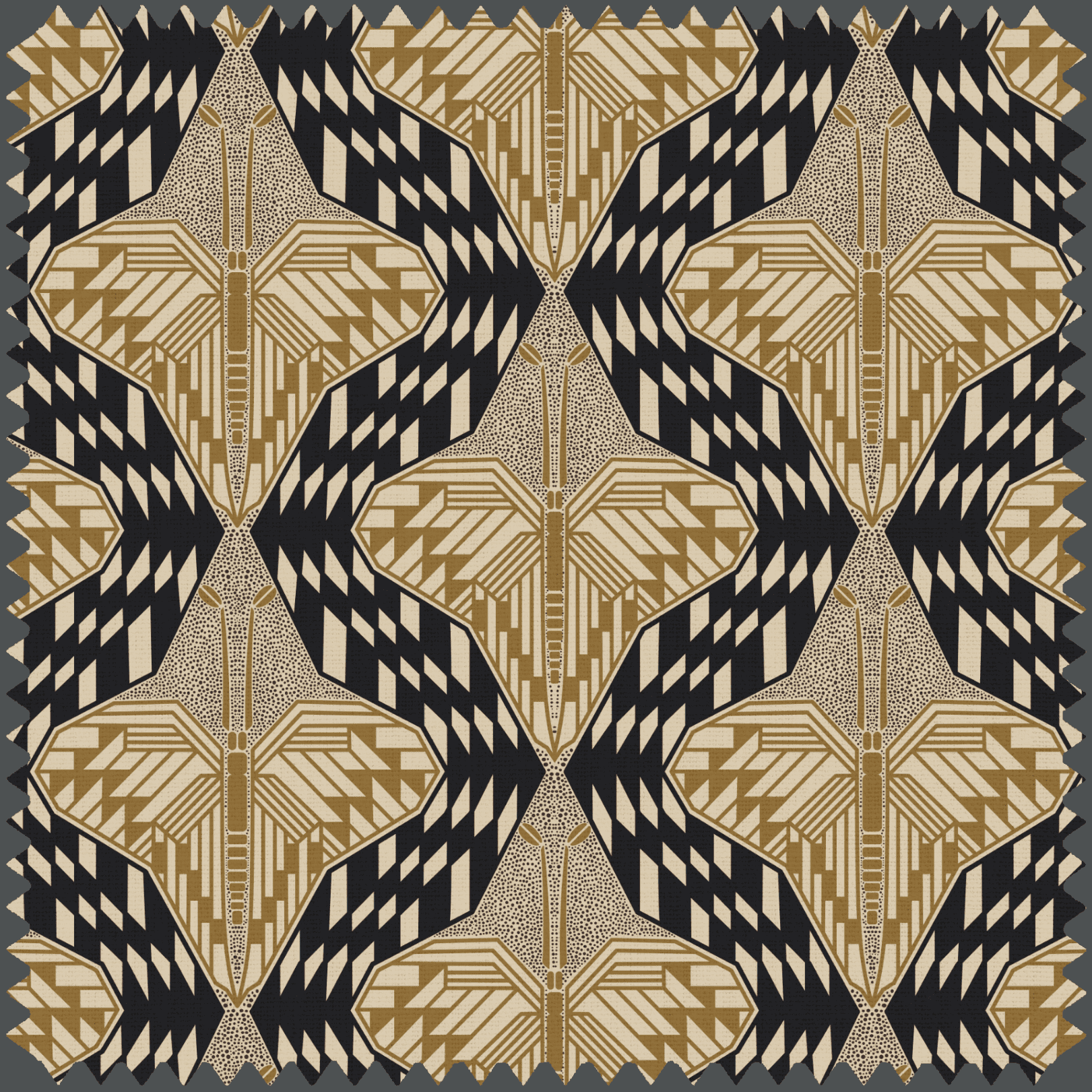 Black and Gold Flutter By Fabric for Stylish Interiors