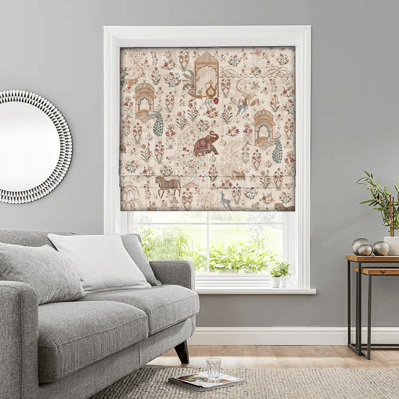 Indian Motif Fabrics for Window Blinds Decor