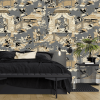 Oriental wallpaper with Jardin Bleu design