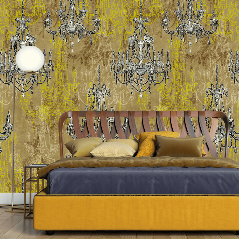 Swing From The Chandelier Wallpaper for a Luxurious and Quirky Interior