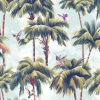 Tropical Oasis print on upholstery fabric