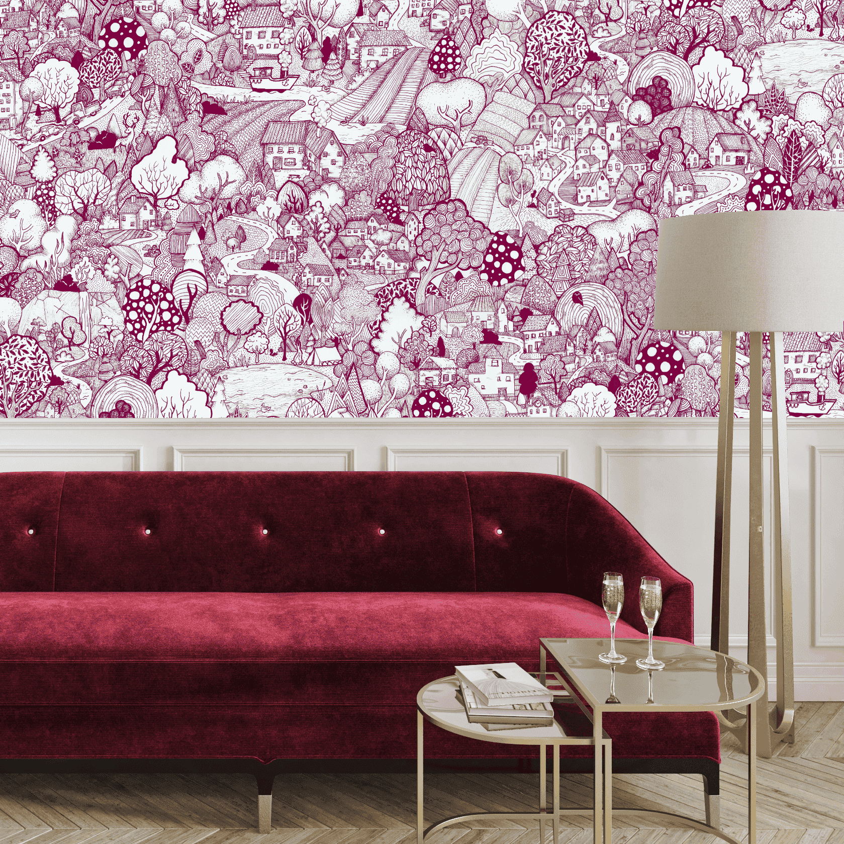 Country Life Wallpaper for Rustic and Cozy Interiors