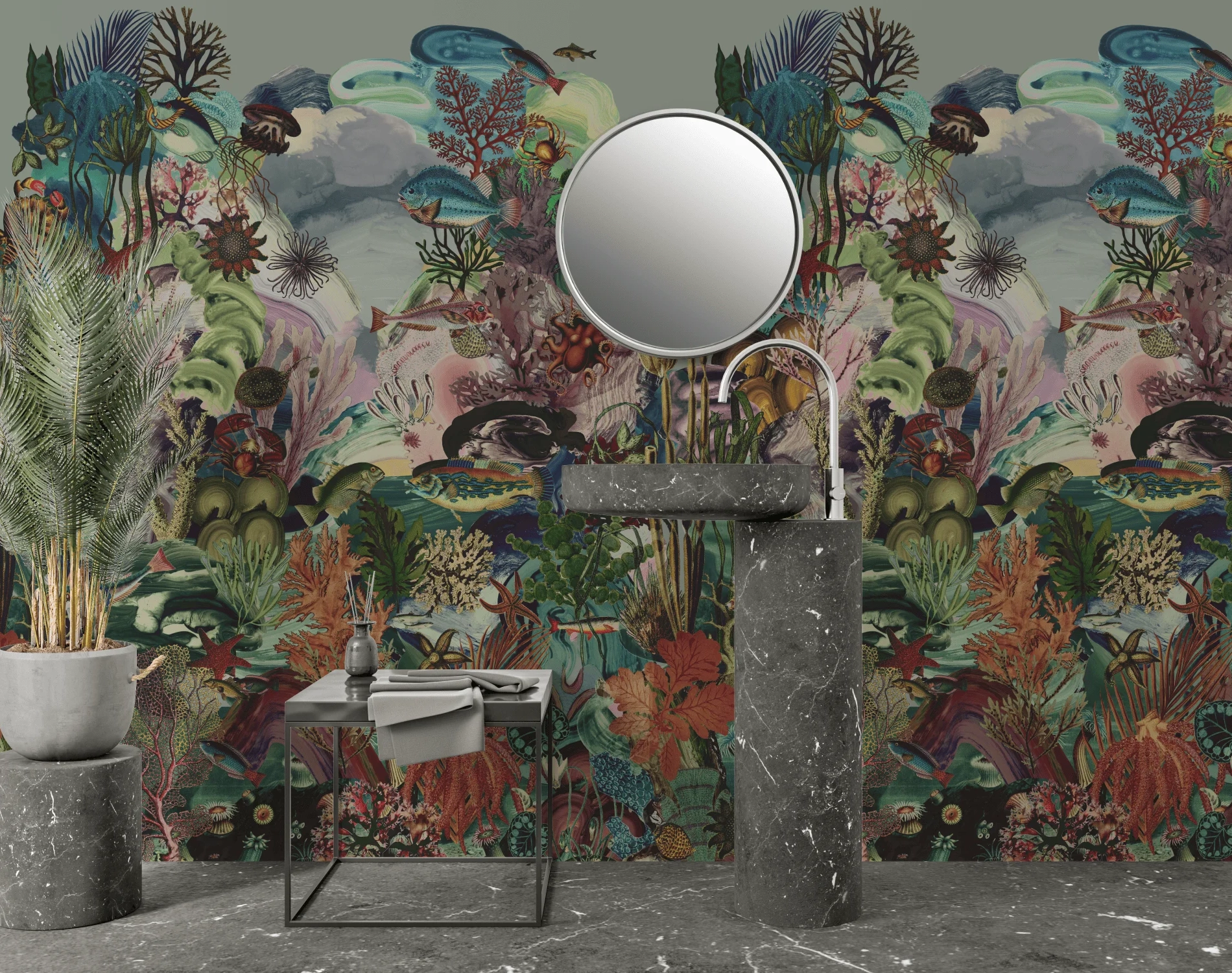 Underwater Dreams Mural Wallpaper for a Creative Home Decor