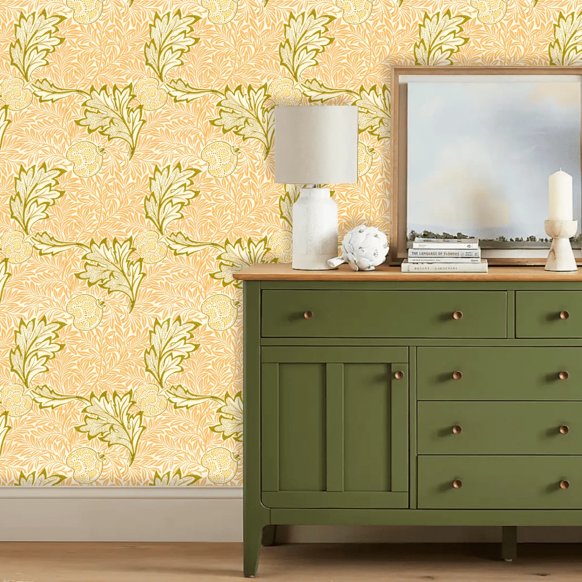 William Morris Apple Vintage Wallpaper for Classic Home Decor