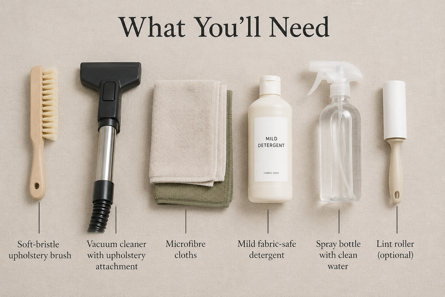 tools for cleaning stains from fabric
