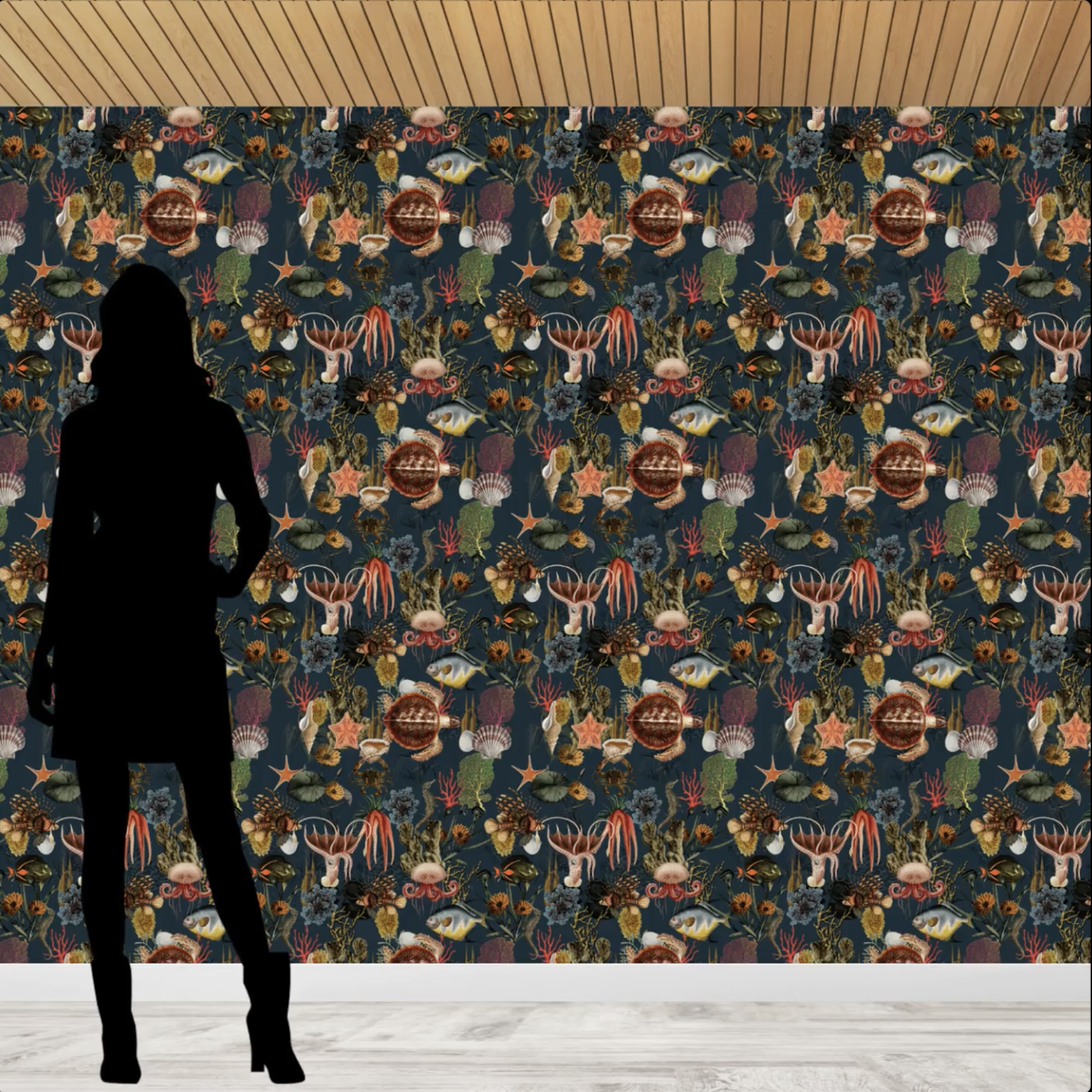 small scale wallpaper mock up