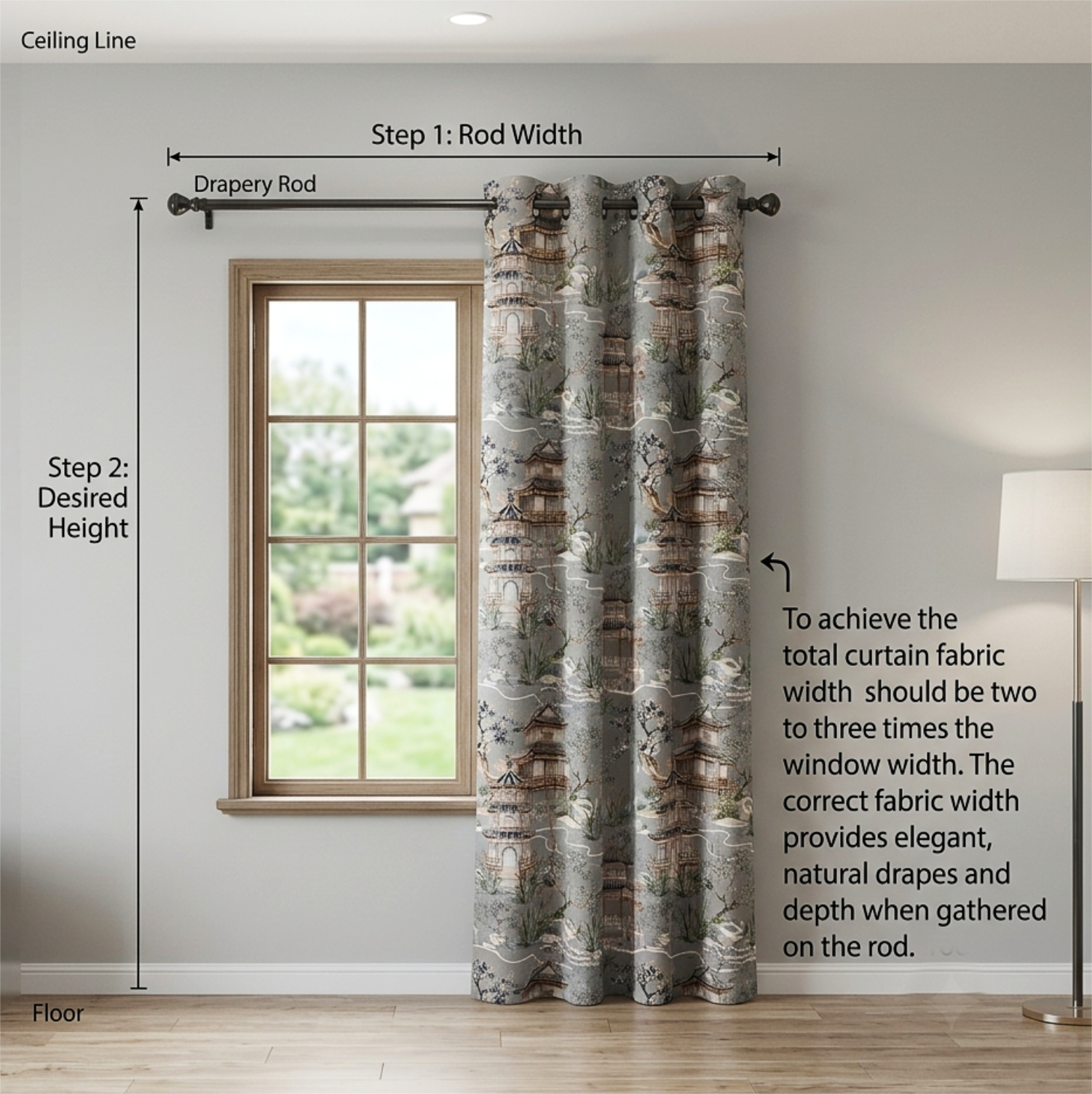 how to measure for custom curtains