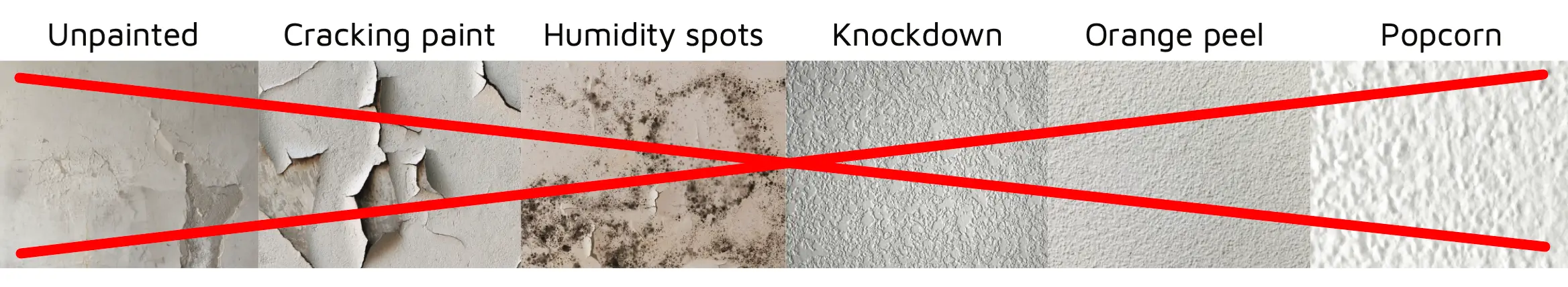 Walls should be clean, dry, smooth, and free from dust, grease, and loose paint.