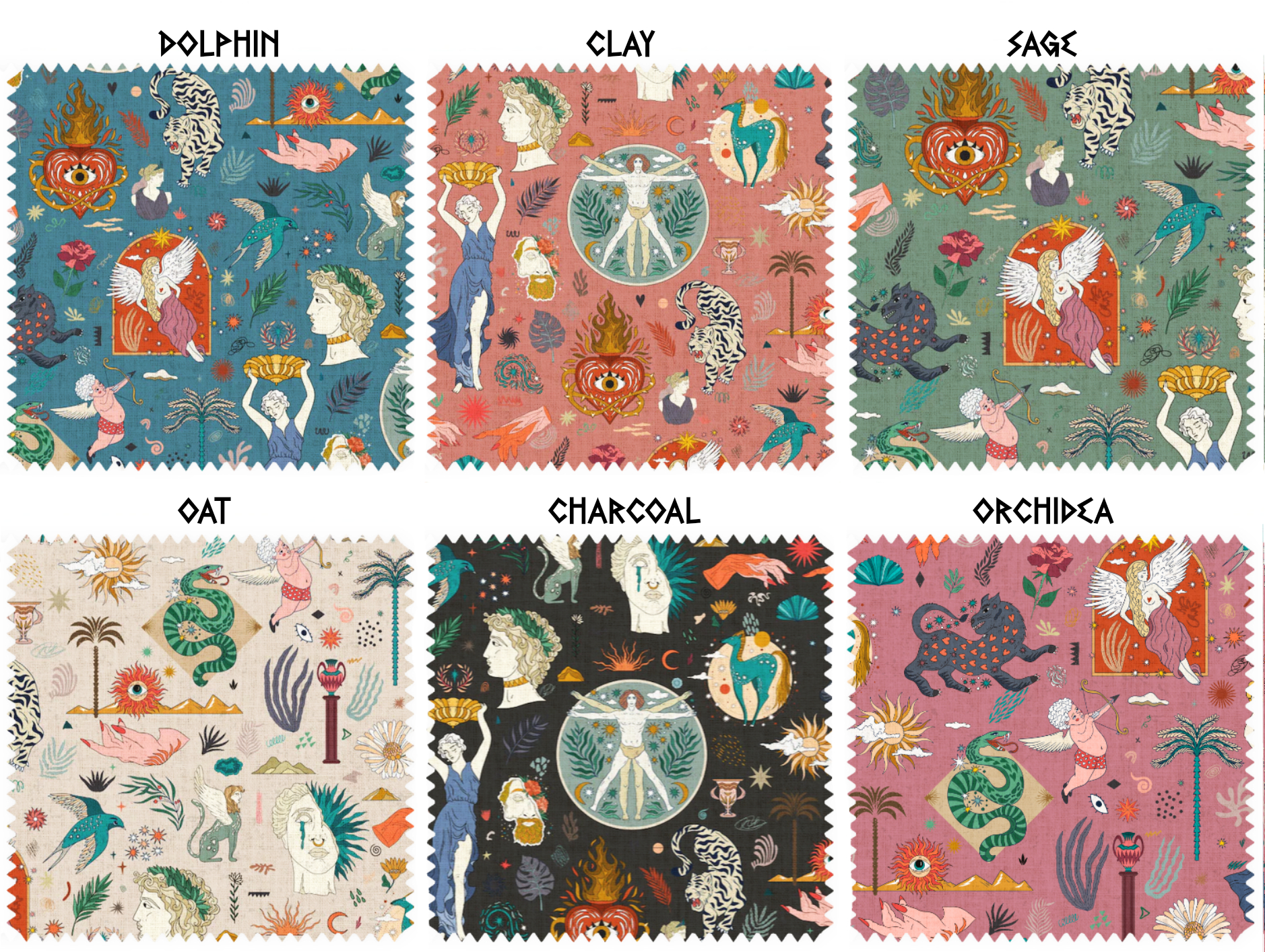 Ancient greece fabric samples