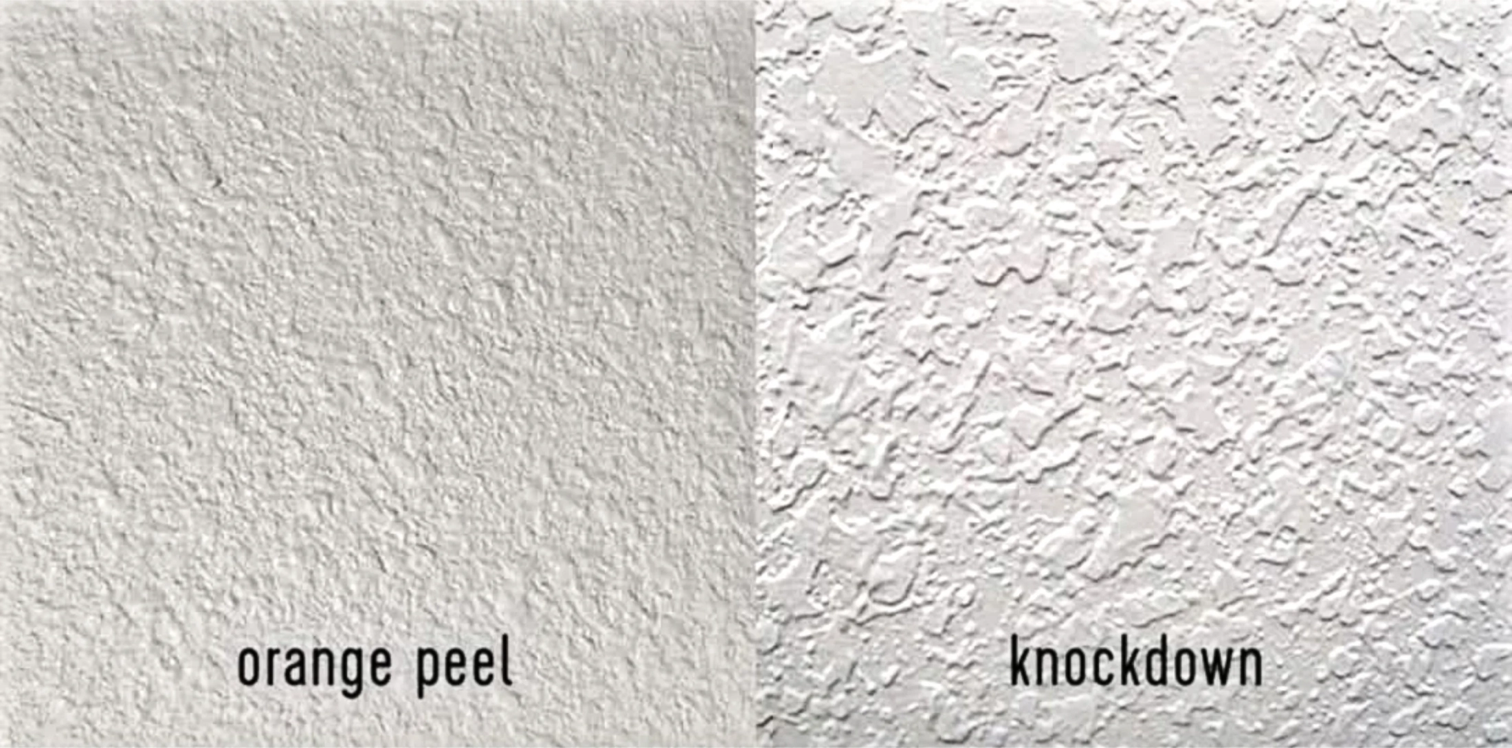 orange peel and knockdown wall texture