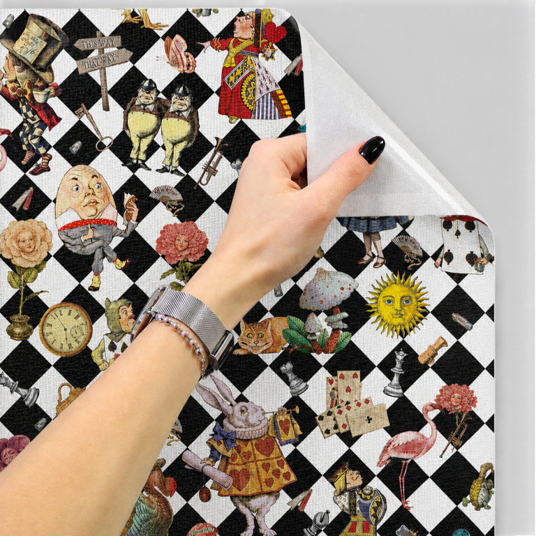 Alice in Wonderland peel & stick wallpaper