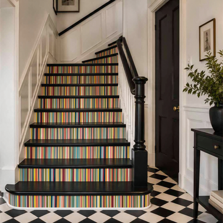 striped staircase